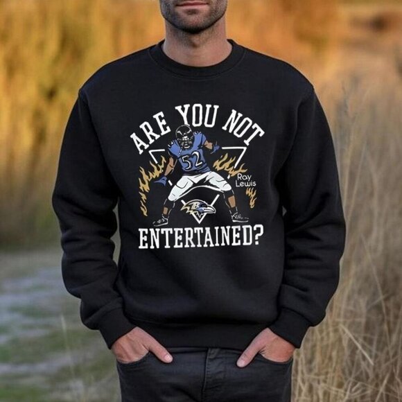 Memoriesrus E Other - Baltimore Ravens Ray Lewis Are You Not Entertained Sweatshirt